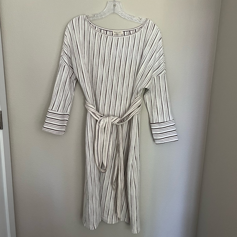 Roolee White 3/4 Sleeve Dress